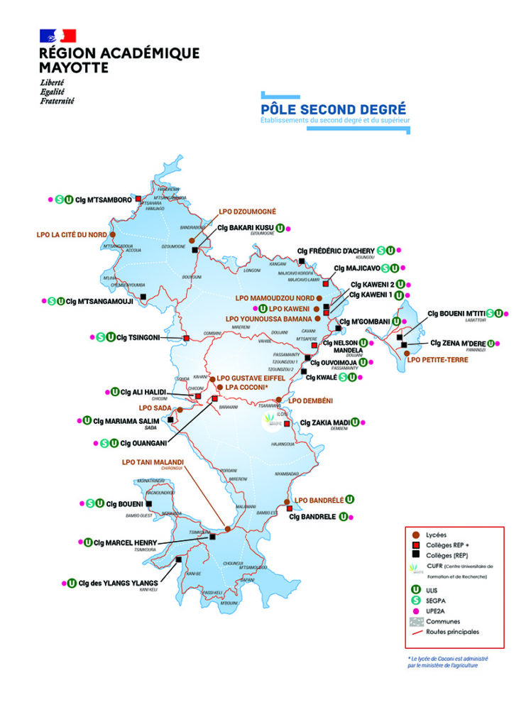 Carte des établissements scolaires